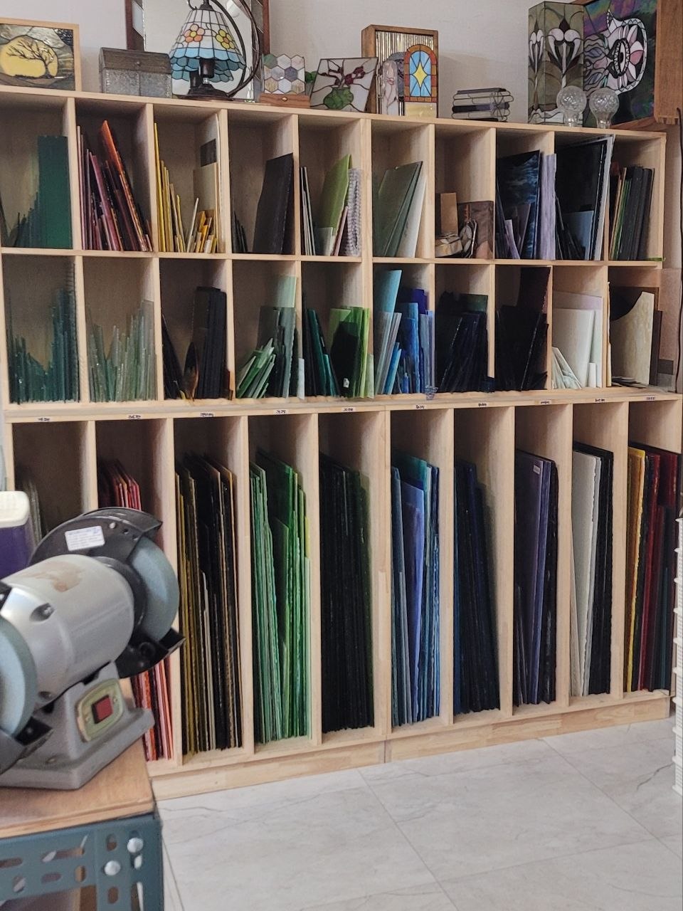 스테인드글라스 유리 수납함 색상별 보관 stained glass storage 유리와 URiWa