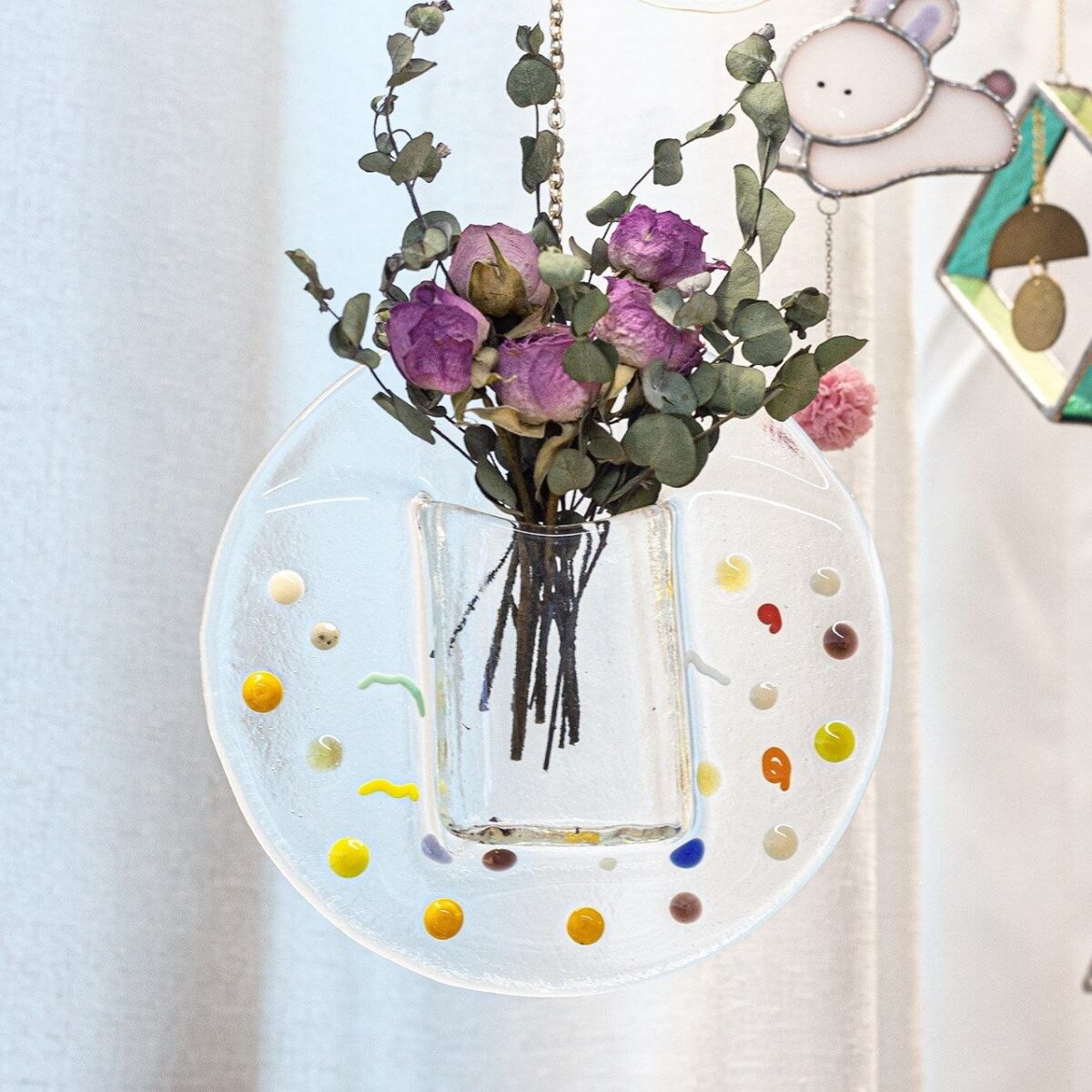 퓨징 킬른 2주차 벽걸이 화병 | 컬러 시트 레이어링 | URiWa