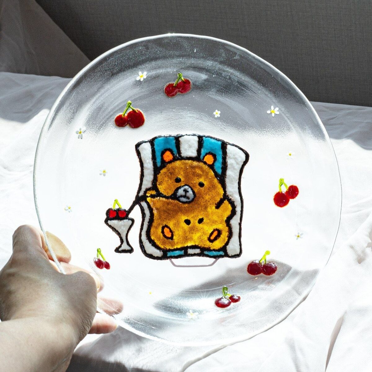 퓨징 킬른 4주차 파우더 접시 | 프릿 파우더 기법 전기가마 | URiWa