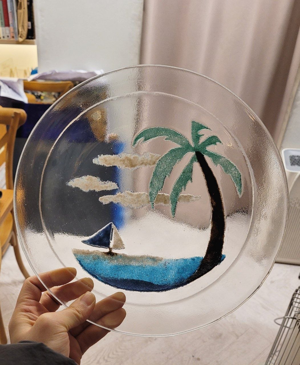 퓨징 킬른 4주차 파우더 접시 | 프릿 파우더 기법 전기가마 | URiWa