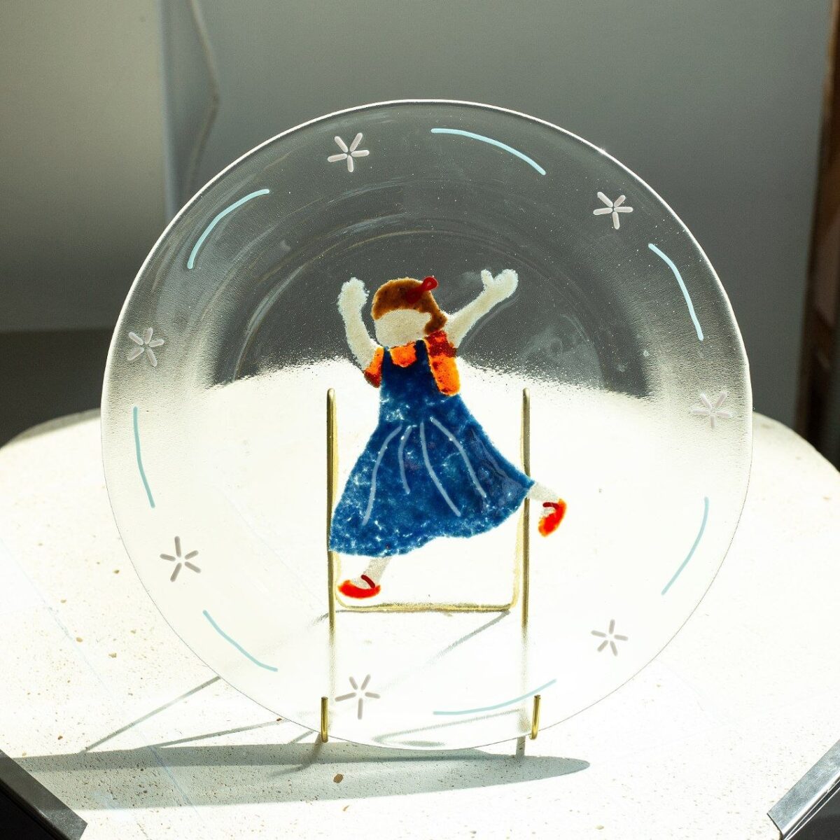 퓨징 킬른 4주차 파우더 접시 | 프릿 파우더 기법 전기가마 | URiWa