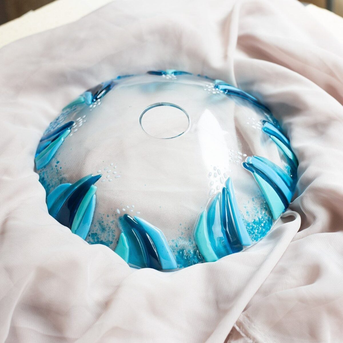 슬럼핑 킬른 6주차 조명 | 슬럼핑 유리 조명 작품 전기가마 | URiWa