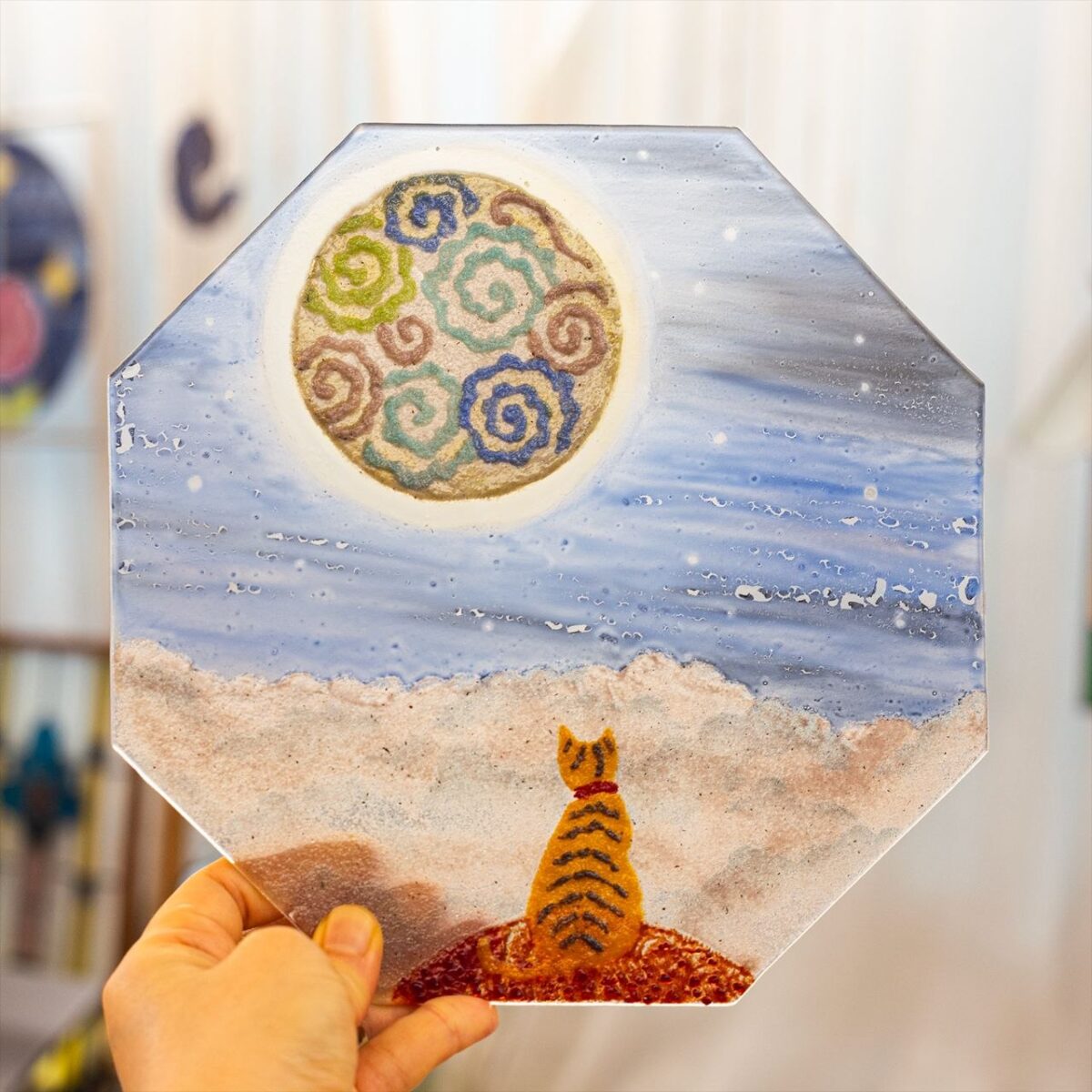 퓨징 킬른 7주차 페인팅 플레이트 | 글라스 페인팅 기법 | URiWa